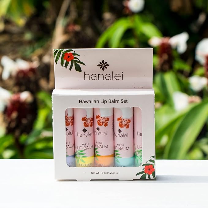 Hanalei Lilikoi Lip Balm & Moisturizer – Natural Kukui Oil & Beeswax for Hydrated, Soothed, Soft Lips – Heals Dry, Chapped, Cracked Skin – Long-Lasting Travel-Friendly Lip Care – Lilikoi Flavor
