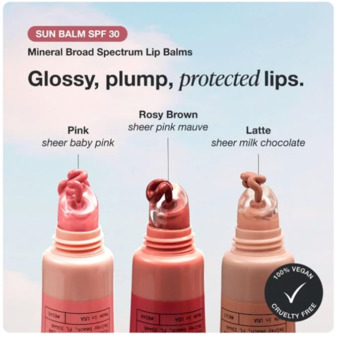 INNBEAUTY Project Sun Balm Mineral SPF 30 Lip Balm with Tint, Latte Shade, 0.6 OZ (17ml)