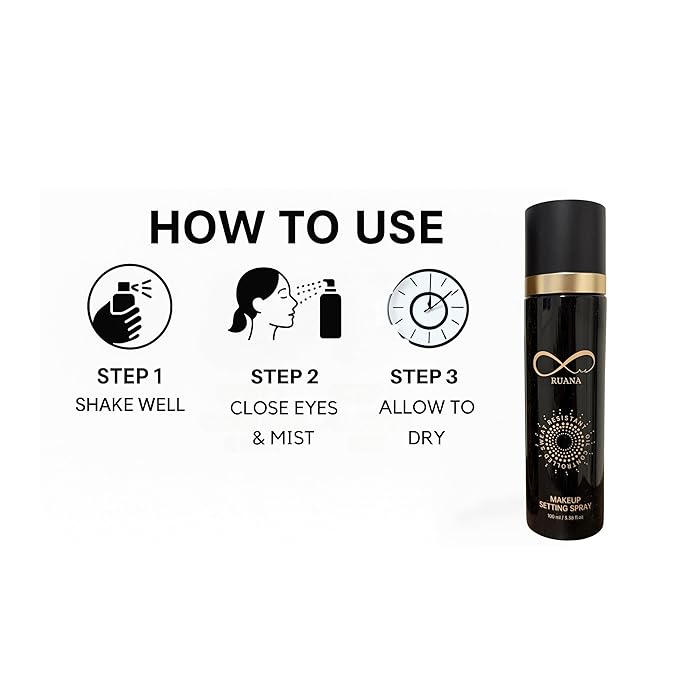 Ruana Makeup Setting Spray – Viral Matte Finish, 16-Hour Hold, Oil & Sweat Control Mist, 3.38 fl oz