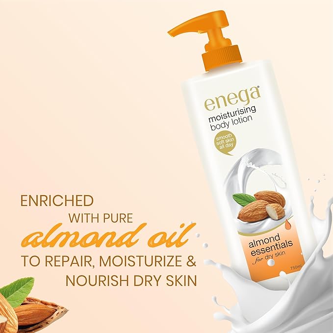 Almond Moisturising Body Lotion for Dry Skin 750 ML, (25.35 Ounce), Winter Essential Body Lotion, Almond Oil Skin Smooth and Deep Nourishing