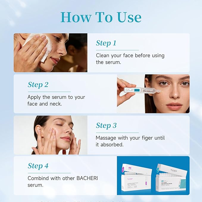 Collagen Peptide Anti-Aging Serum with PDRN – Triple Collagen, Peptide Complex & Botanical Extracts for Firming, Hydration & Skin Barrier Repair – Ampoule Serum Set 1.5ml x 30