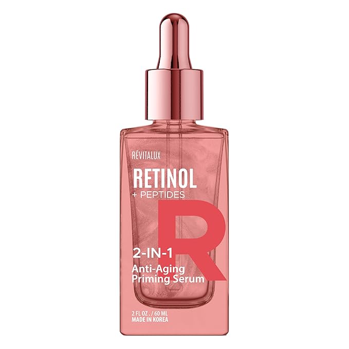 Retinol & Peptides 2-in-1 Serum - Anti-Aging, Smooths Fine Lines, Wrinkle Treatment, Hydrating, Dermatologist Tested, Cruelty-Free Korean Skin Care for All Skin Types - 2 Fl. Oz