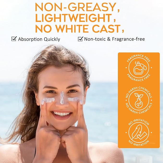 Beef Tallow Sunscreen with Zinc Oxide: Mineral Sunscreen SPF 50, Organic Natural Sun screen-Non Greasy Formula, No White Cast, Beef Tallow Sunblock for Sensitive Skin- Water-Resistant-2.82 oz (80g)