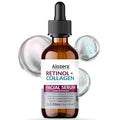 Alozera Retinol Collagen Serum for Face with Plant Stem Cell & Peptides, Anti Aging Facial Serum for Fine Lines & Wrinkles, Tighter & Firmer Skin, Fast-Absorbing, Non-Greasy, Day & Night Serum