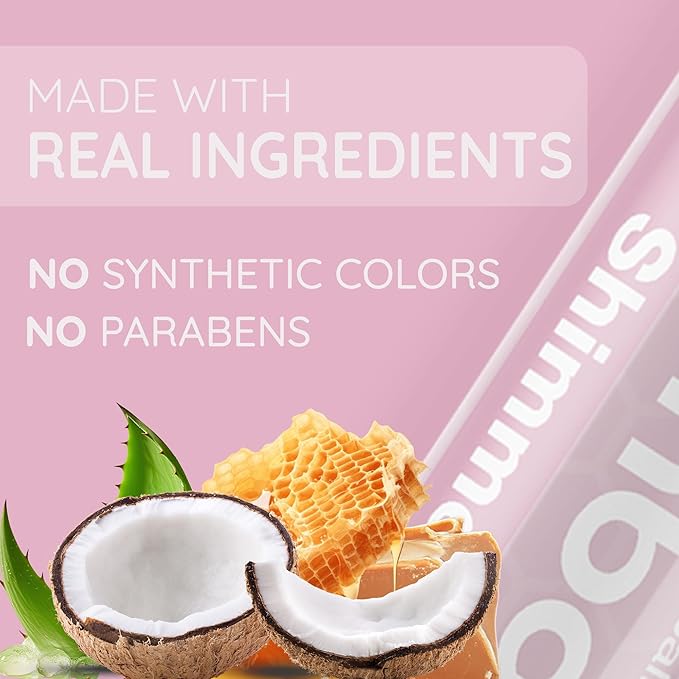 Tinted Lip Balm Shimmer - Bambalo 4-Pack Hydrating Moisturizing Care - Subtle Pearl Glow - Natural Organic Formula - Lightweight Smooth Finish - Made in USA
