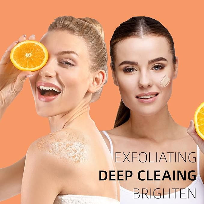 Vitamin C and Retinol Facial Scrub Face Scrubs Exfoliating Face Wash Vitamin C Facial Body Scrub Microdermabrasion Exfoliator for Blackhead Ingrown Hair KP Bump Eraser Exfoliant 3.5OZ
