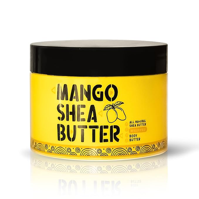 MITCHELL BRANDS Mango Whipped Shea Body Butter - 10 oz / 300 gr - Great Moisturizer, effective on Skin, Hair, Body, Face, with Almond Oil, Vitamin E, for All Skin Types, for Women and Men