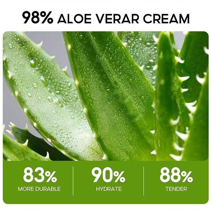 Grospe Aloe Vera Moisturizer Facial Cream,Facial Cream With 98% Organic Aloe Vera,Anti Wrinkle Face Moisturize Cream,For Dry Skin,Acne Scars,Soft,Moisturizing,And Delicate Skin