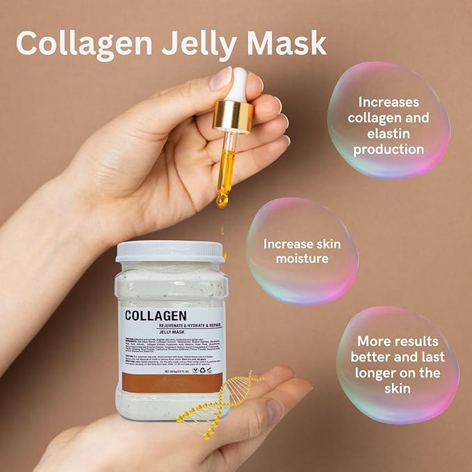 Jelly Masks for Facials Professional – Collagen Face Mask Jelly Powder – Jelly Face Mask Peel Off – Professional Face Mask Powder for Daily Moisturizing Skin Care