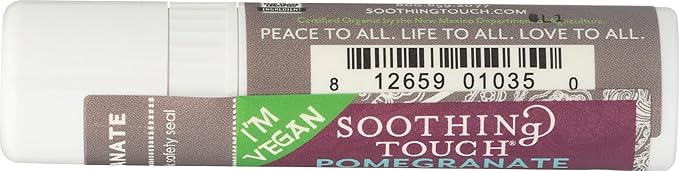 Soothing Touch, Pomegranate Organic, Vegan Lip Balm, .25 oz
