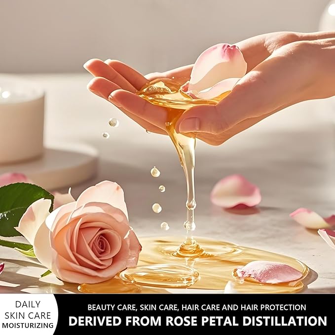 Pure Rose Water - Natural & Fragrant, Perfect for Skincare, Face, Hair and Aromatherapy, 100% Pure & Undiluted, Premium Quality, for All Skin Types (8 Ouces)