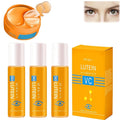 Vc Anti-Wrinkle Eye Serum Oil, Lutein Eye Essence Oil, 5 Collagen Vitalizing Hydrogel Eye Patch and VC Rollerball Set for Dark Circles and Puffy Eyes, Firming Anti-Aging, for Women & Men (3)
