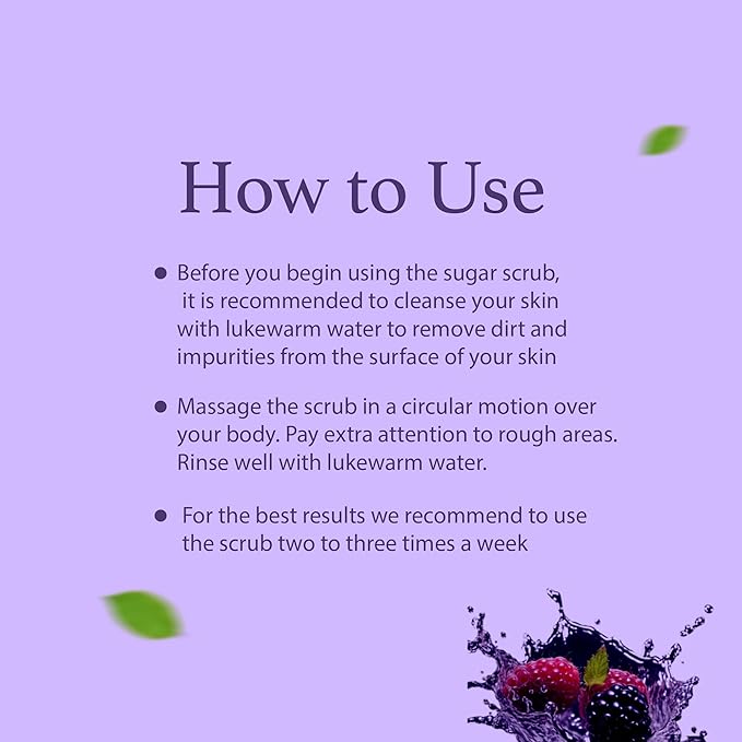 Sugar Scrub Exfoliating with Mix Berry and Other Natural Ingredients for Body Scrub and Foot Scrub - Soft Scrub for Nourishing Essential Skin Care, 20 oz (592 mL), Made in USA
