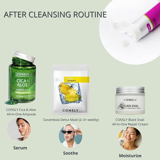 Azulene Cleansing Foam | Korean Foaming Face Wash | Calming Daily Cleanser for Sensitive & Stressed Skin | Removes Makeup & Sunscreen | K-Beauty Face Cleanser | 120 ml / 4.06 fl oz.