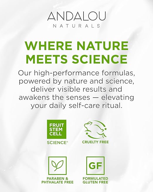 Andalou Naturals Cannacell Happy Day Cream - Hydrating Face Moisturizer with Nourishing Stem Cells - Rich in Vitamins, Plant-Based Proteins, & Omegas for Glowing Skin - 1.7 Fl Oz