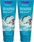Freeman Anti-Stress Clay Facial Mask with Dead Sea Minerals, Balancing and Clearing Beauty Face Mask, 6 oz, 2 Pack