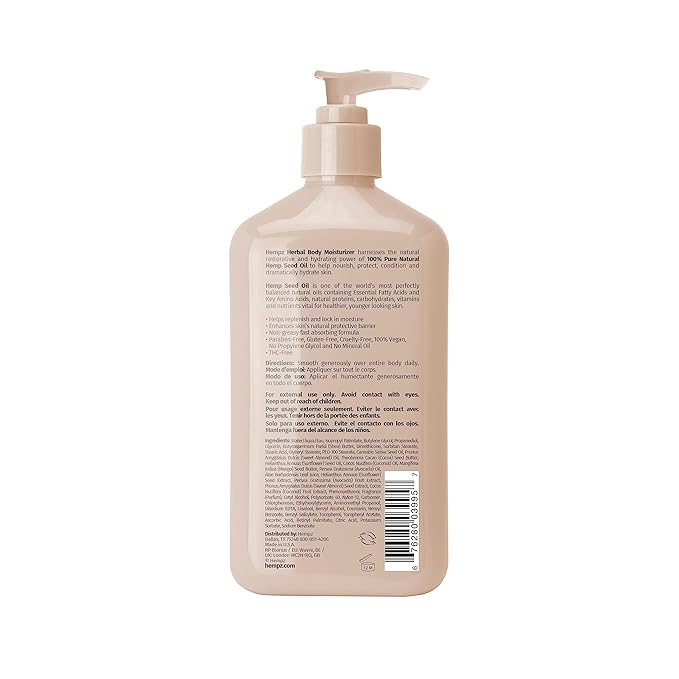 Hempz Koa & Sweet Almond Herbal Body Moisturizer for Women,17 Fl. oz. - Moisturizing Lotion with 100% Pure Hemp Seed Oil and Shea Butter - Hydrating Vegan Lotion for Dry Skin,(Pack of 2)