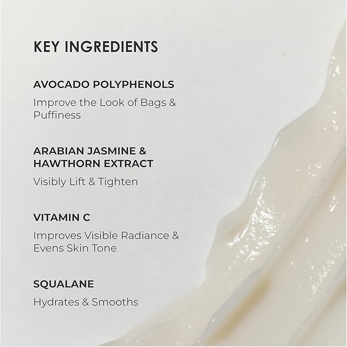 REFLEKT 4 – Eye & Lip Squalane Smoothing Treatment – Avocado Polyphenols, Vitamin C, Microcirculation Enhancer, Under-Eye Depuff Hydration. Clean, Vegan, Cruelty-Free, Fragrance & Paraben-Free Formula