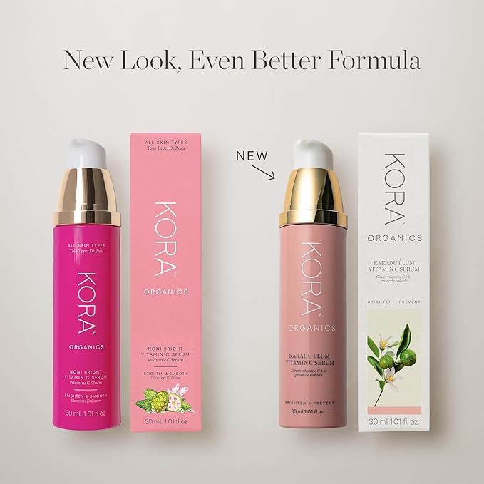 KORA Organics Kakadu Plum Vitamin C Serum, Antioxidant Rich Facial Serum with Hyaluronic Acid, Protect & Improve Skin Tone, Certified Organic, Cruelty Free, 1.01 fl oz