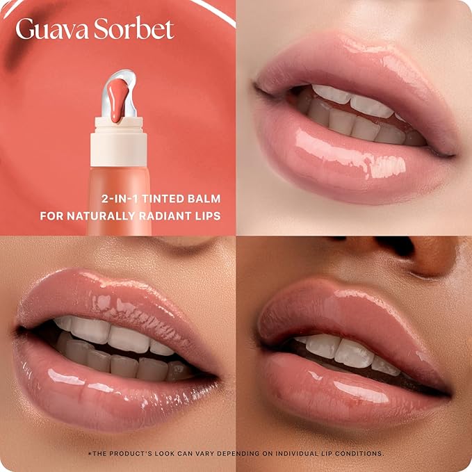 Nature Republic Honey Melting Lip Butter Balm – Hydrating Tinted Balm with Peptides, for Sheer & Glossy, Smooth & Soft Lips (GUAVA SORBET)