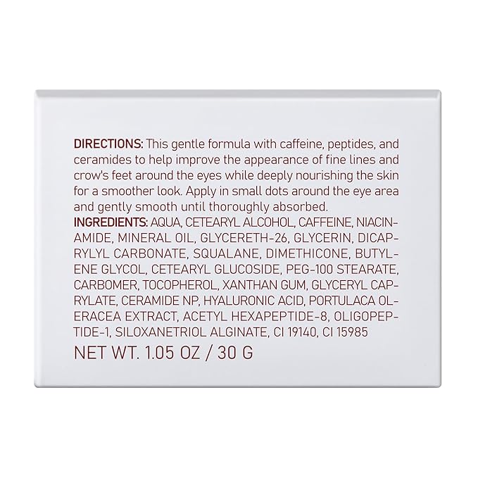 BOLI Caffeine Eye Cream, Hyaluronic Acid Niacinamide Peptides for Puffy Bags Fine Lines Dark Circles, Under Eye Cream