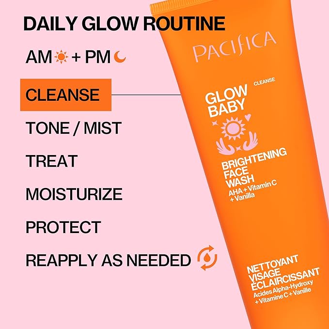 Pacifica, Face Wash Brightening Glow Baby, 1.4 Fl Oz