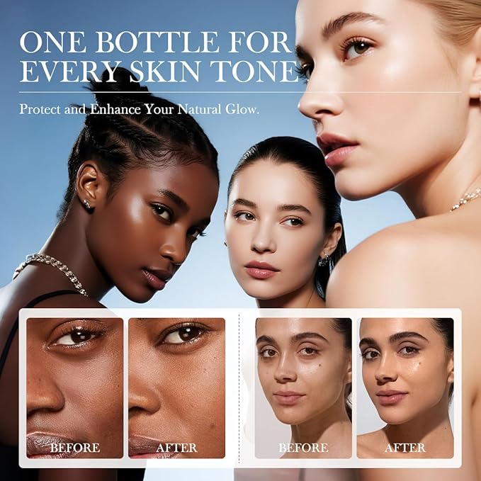 Tinted Sunscreen, Tinted Moisturizer with SPF, Tinted Sunscreen for Face, Tinted SPF 60, Oil Control & Moisturizing Skin Tone Correcting, Radiance Skin, Perfect for Mothers Day Gifts &Beach Must Haves