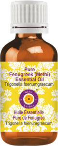 Deve Herbes Pure Fenugreek (Methi) Essential Oil (Trigonella foenumgraecum) Steam Distilled 15ml (0.50 oz)