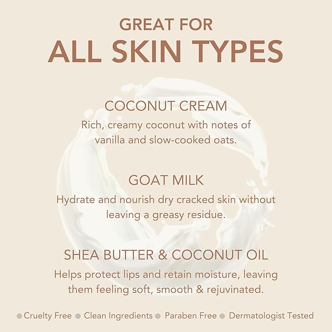 Dionis Goat Milk Lip Balm Coconut Cream 0.28 oz (Pack of 3)