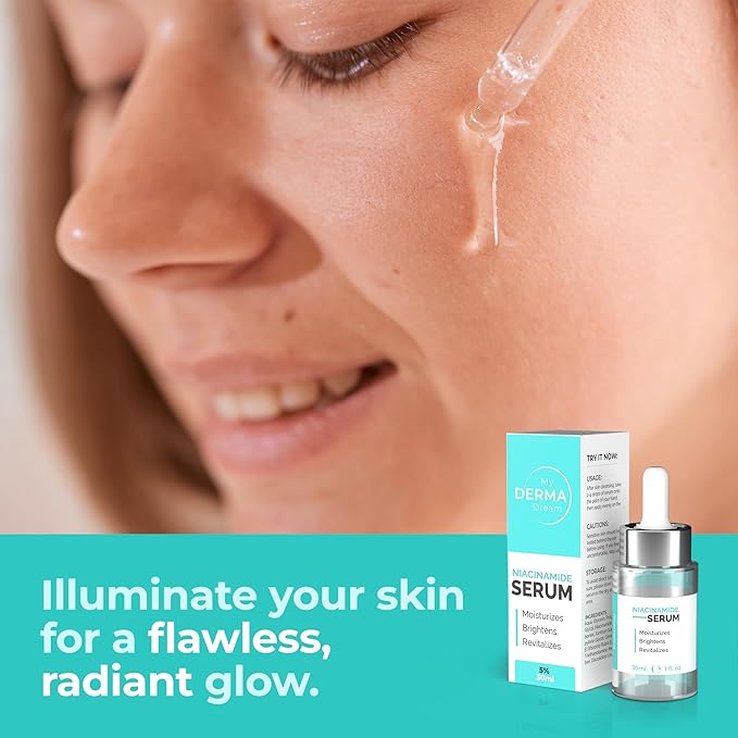 MY DERMA DREAM | Niacinamide Serum 5% for Face - Aids in Minimizing Pores, Fading Dark Spots, and Reducing Redness - Rich in Antioxidant Vitamin B3 - Anti-Aging Face Serum