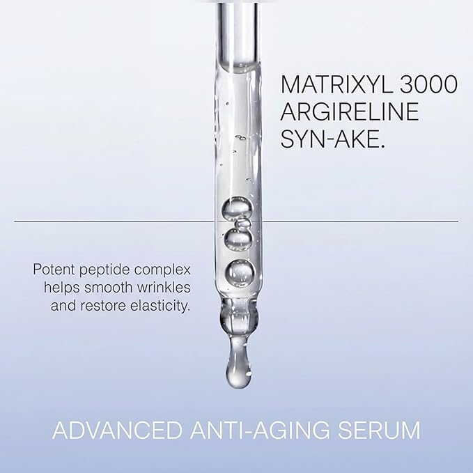 Skin Perfection Multi-Peptide Serum for Face with 8 Clinical-Strength Actives - Reduces Appearance of Expression Lines - Anti-Aging Formula with Matrixyl 3000, Argireline, Snap-8 1 oz