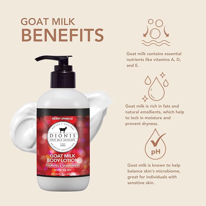 Dionis Goat Milk Body Lotion Berry Sparkle 8.5 oz (Pack of 1)