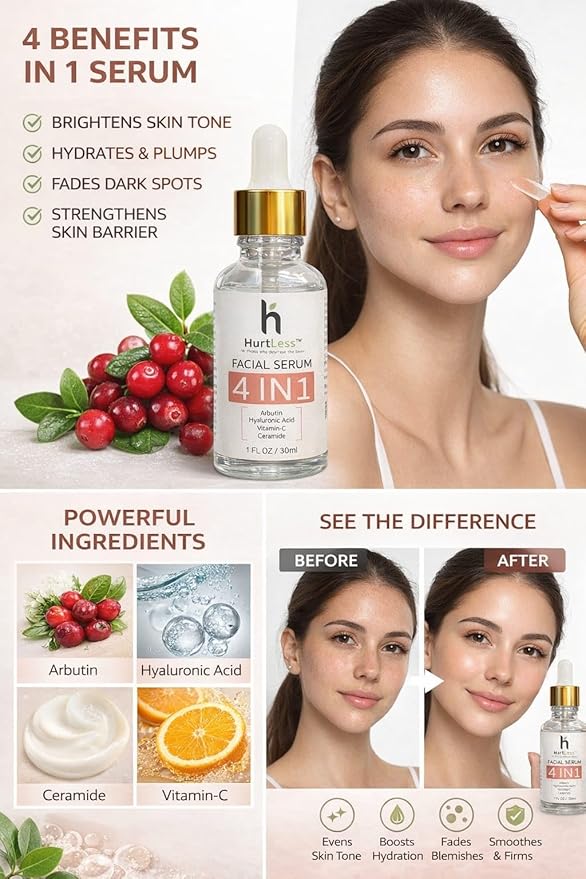 Hyaluronic Acid Face Serum with Niacinamide – Deep Hydration Serum for Dry & Sensitive Skin – Reduce Fine Lines – Fragrance Free, Paraben Free, Daily Use Skin Care
