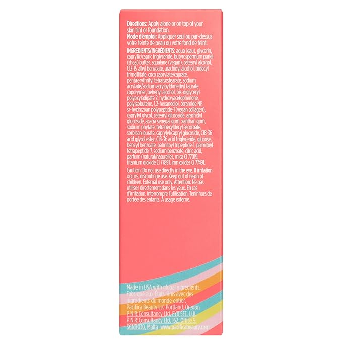 Pacifica Makeup Primer – Kind Glaze Dewy Glow Layer, Hydrating Primer with Vegan Collagen, Squalane & Ceramides for Soft-Focus Radiance, Vegan & Cruelty-Free, 1 fl oz (Pack of 2)