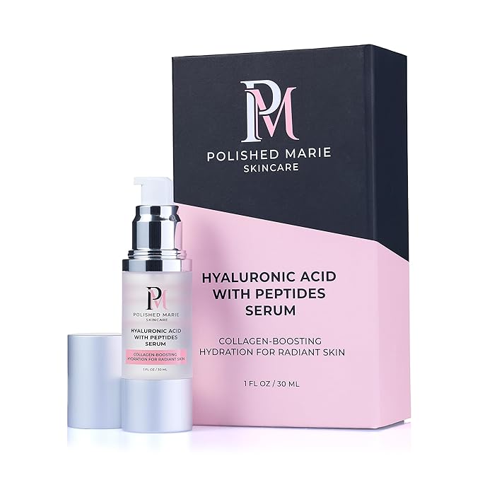 Hyaluronic Acid Serum with Peptides, Niacinamide & Panthenol – Deep Hydration, Plumping & Smoothing – Lightweight, Fragrance-Free, Vegan