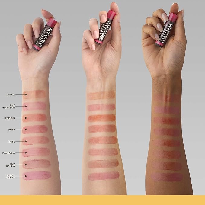 Burts Bees 100% Natural Tinted Lip Balm, Pink Blossom with Shea Butter & Botanical Waxes 1 Tube (Pack of 2)