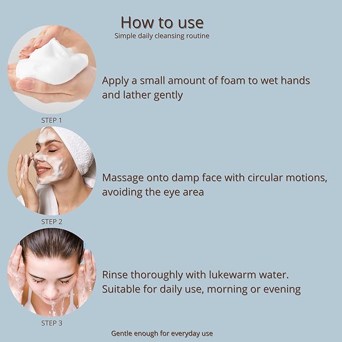Hyaluronic Acid Cleansing Foam | Korean Foaming Face Wash | Hydrating Daily Cleanser for Dry & Dehydrated Skin | Remover Makeup & Sunscreen | K-Beauty Face Cleanser | 120 ml / 4.06 fl oz.