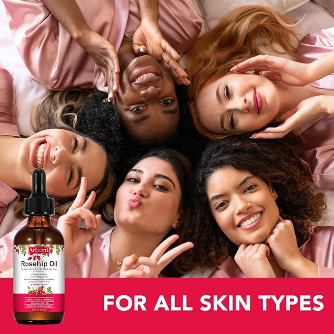 A r b c r n 2 Pack Rosehip Oil for Face,100% Pure Organic Rosehip Seed Oil Cold Pressed Moisturizer for Hair, Skin & Nails 4 fl.oz