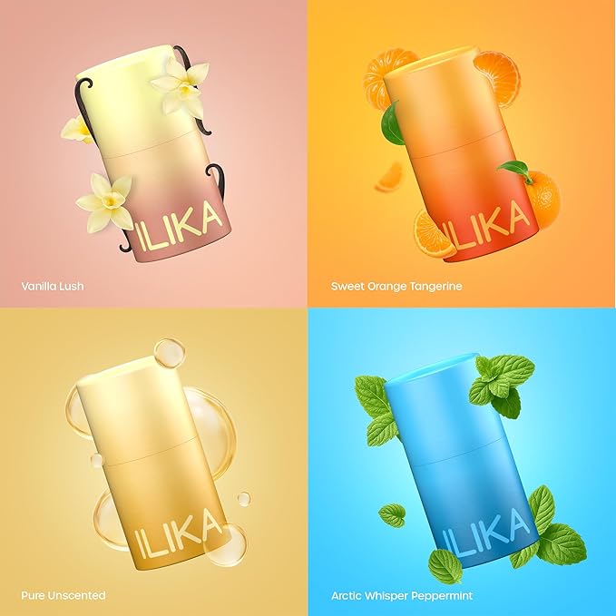 ILIKA Lip Balm, 2X Volume, Organic, Plastic-free, Vegan & Cruelty-Free, COSMOS Certified, PETA Certified, Plant-Based, Biodegradable Tube, 8 Pack, Lip Care Products, Assorted - 0.3 oz each