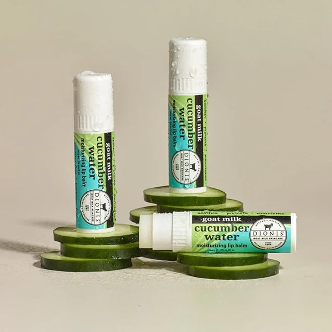 Dionis Goat Milk Lip Balm Cucumber Water 0.28oz (Pack of 6)