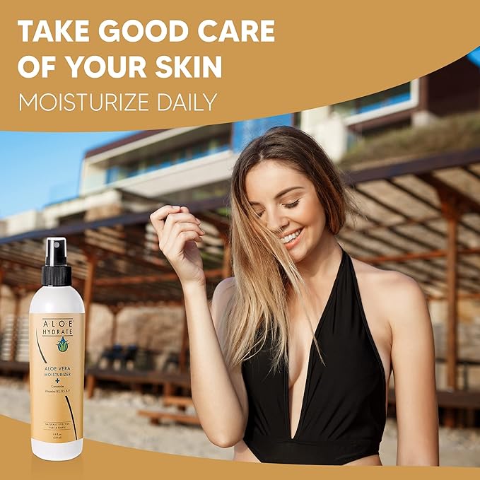 Body Lotion Spray – Oasis of Moisture Hydrates, Restores, Softens & Protects. Non-Greasy Moisturizer, Body Cream & Hand Lotion – Aloe vera, Hyaluronic acid, Ceramide, Vitamins & Prebiotics