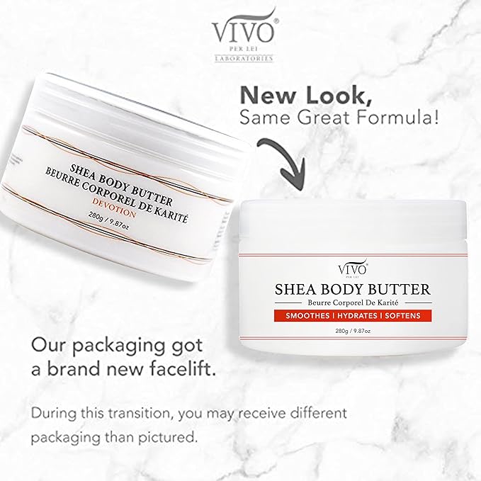 Vivo Per Lei Shea Body Butter Lotion, Leaves Skin Softer to Touch, Devotion (Pack of 2)