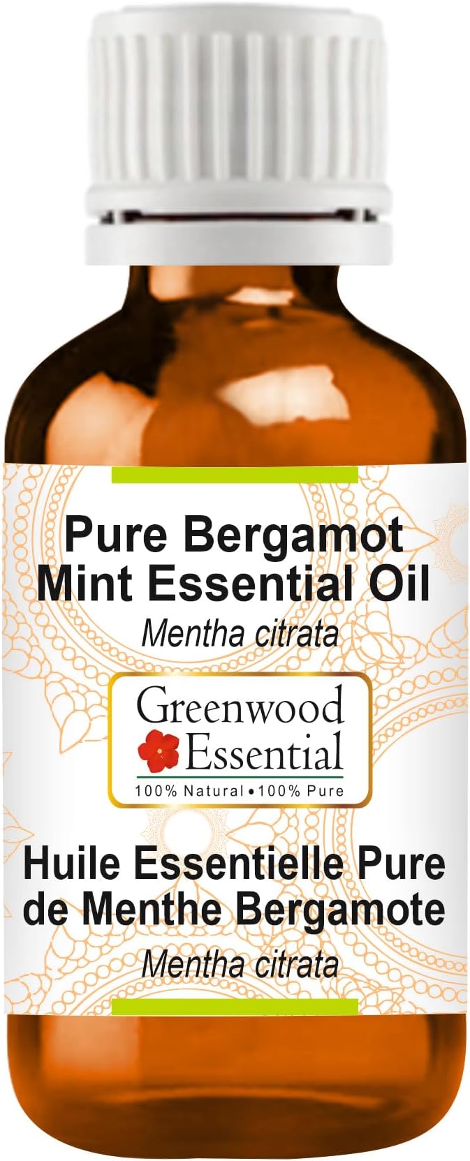Greenwood Essential Pure Bergamot Mint Essential Oil (Mentha citrata) Steam Distilled 100ml (3.38 oz)