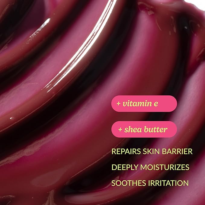 ESW Beauty Raspberry Acai Smoothie Lip Treatment - Rich Berry Tint with Shea Butter, Vitamin E, Raspberry & Acai for Deep Nourishment & Enhanced Protection