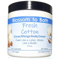 Fresh Cotton Cocoa Mango Body Cream (8 Ounce) - Phthalate Free Fragrance - Feels Like A Lotion And Works Like A Butter with a Clean Cotton Scent