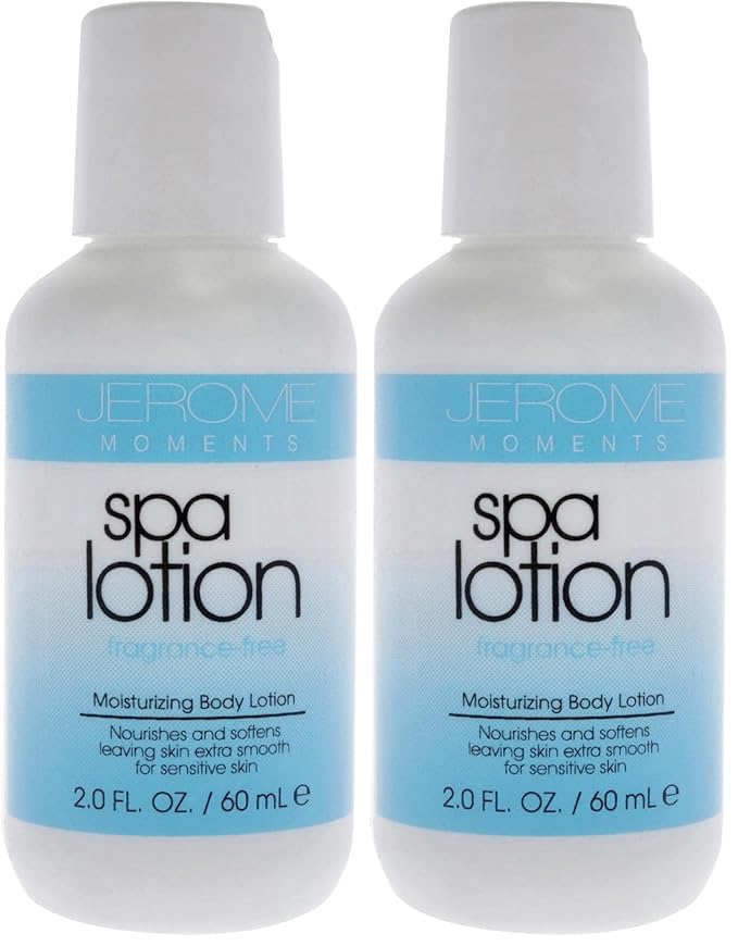 Spa Lotion Fragance Free Body Lotion Unisex 2 oz (Pack of 2)