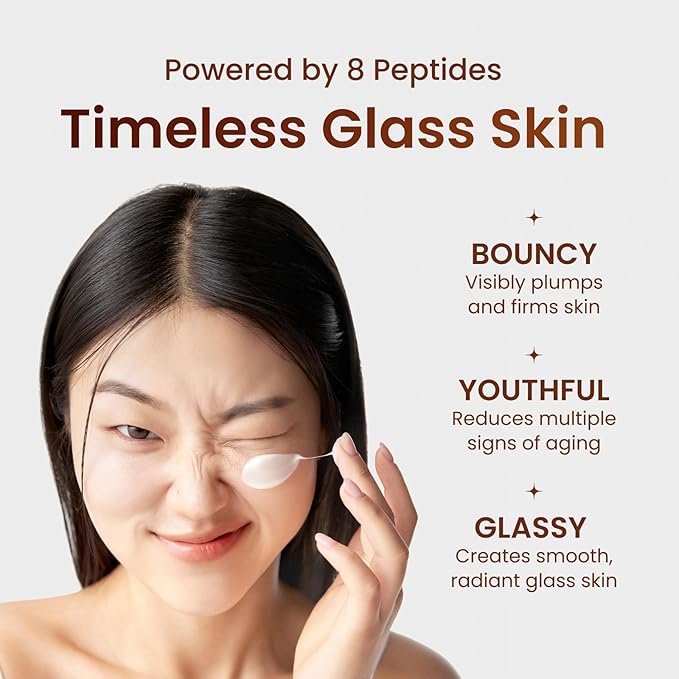 The Face Shop 8 Peptide Moisturizer, Vegan Mucin for Nourishing & Firming, Moisturizing Cream for All Skin Types, Korean Skin Care, 50 ml / 1.69fl. oz