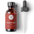 Pure Body Naturals Rosehip Facial Oil, 1 fl oz - for Face, Nails, Hair and Skin - Cold Pressed and Unrefined Moisturizing Oil