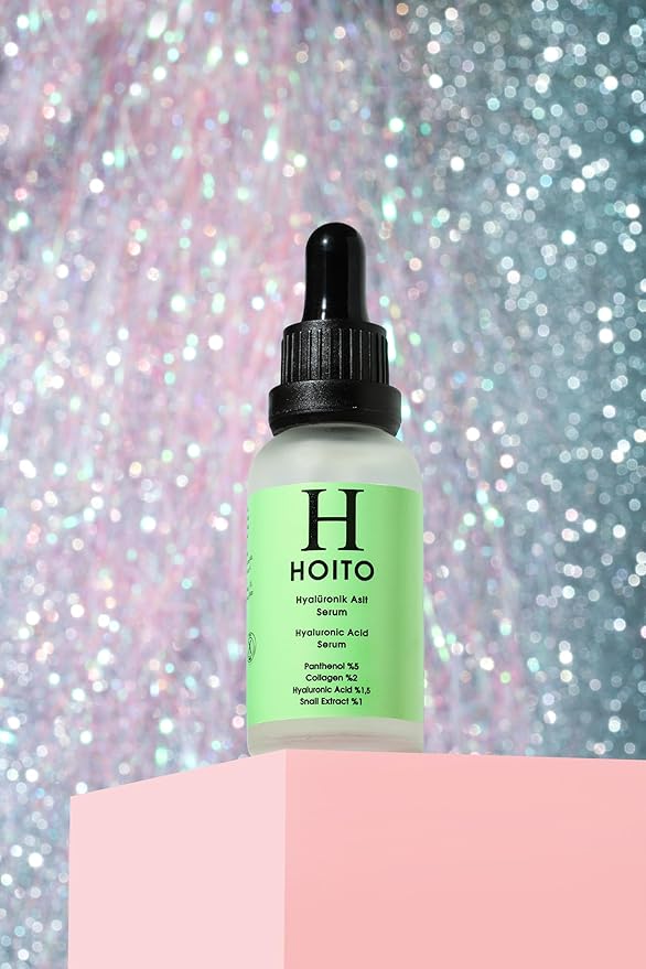 Hoito Hyaluronic Acid Serum 30ml, Snail Secretion, Collagen & 5% Panthenol, Deep Hydration & Plumping Facial Serum for Smooth, Radiant-Looking Skin