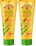 Lily Of The Desert Gelly Moisturizer - 99% Organic Aloe Vera Gel for Skin, After Sun Care with Aloe, Vitamin E Oil, and Vitamin C for Sunburn Relief, 4 Fl Oz (Pack of 2)